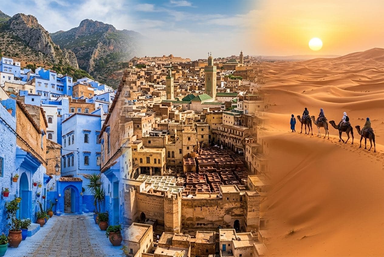 جولة مغربية لمدة 9 أيام من مراكش عبر الصحراء وفاس وشفشاون